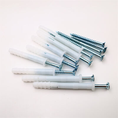 Qualità White Finish Nylon Hammer Plastic Expansion Nail Plugs For Visible Surface Installation Fabbrica